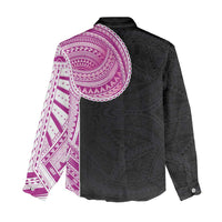 Samoan Art Tattoo Polynesian Pattern Women Casual Shirt Pink Out Color