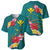 Aloha Kanaka Maoli Hawaii Flowers Baseball Jersey With Polynesian Pattern Teal Color