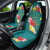 Aloha Kanaka Maoli Hawaii Flowers Car Seat Cover With Polynesian Pattern Teal Color