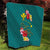 Aloha Kanaka Maoli Hawaii Flowers Quilt With Polynesian Pattern Teal Color