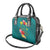 Aloha Kanaka Maoli Hawaii Flowers Shoulder Handbag With Polynesian Pattern Teal Color