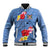Bula Fiji Hibiscus and Plumeria Flowers Baseball Jacket Tapa Tattoo Polynesian Pattern
