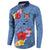 Bula Fiji Hibiscus and Plumeria Flowers Button Sweatshirt Tapa Tattoo Polynesian Pattern