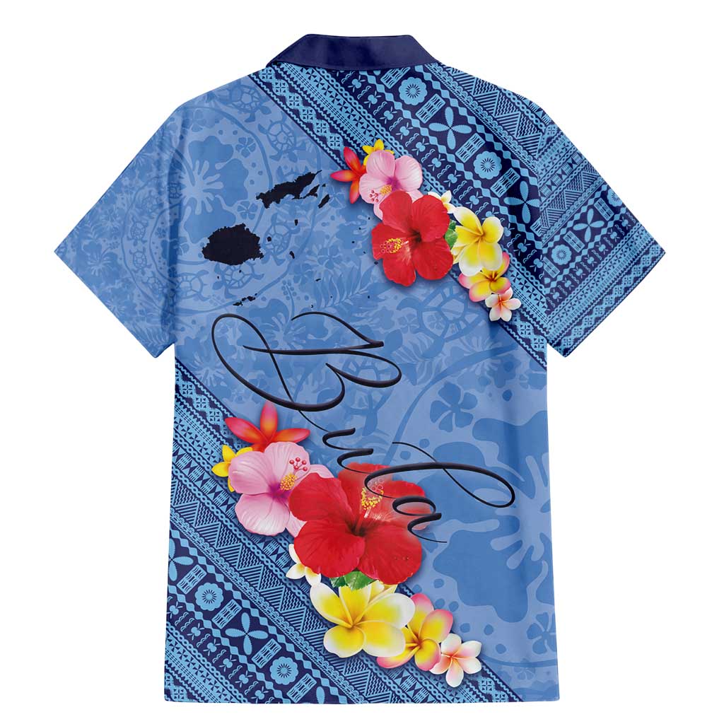 Bula Fiji Hibiscus and Plumeria Flowers Family Matching Mermaid Dress and Hawaiian Shirt Tapa Tattoo Polynesian Pattern