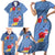 Bula Fiji Hibiscus and Plumeria Flowers Family Matching Short Sleeve Bodycon Dress and Hawaiian Shirt Tapa Tattoo Polynesian Pattern