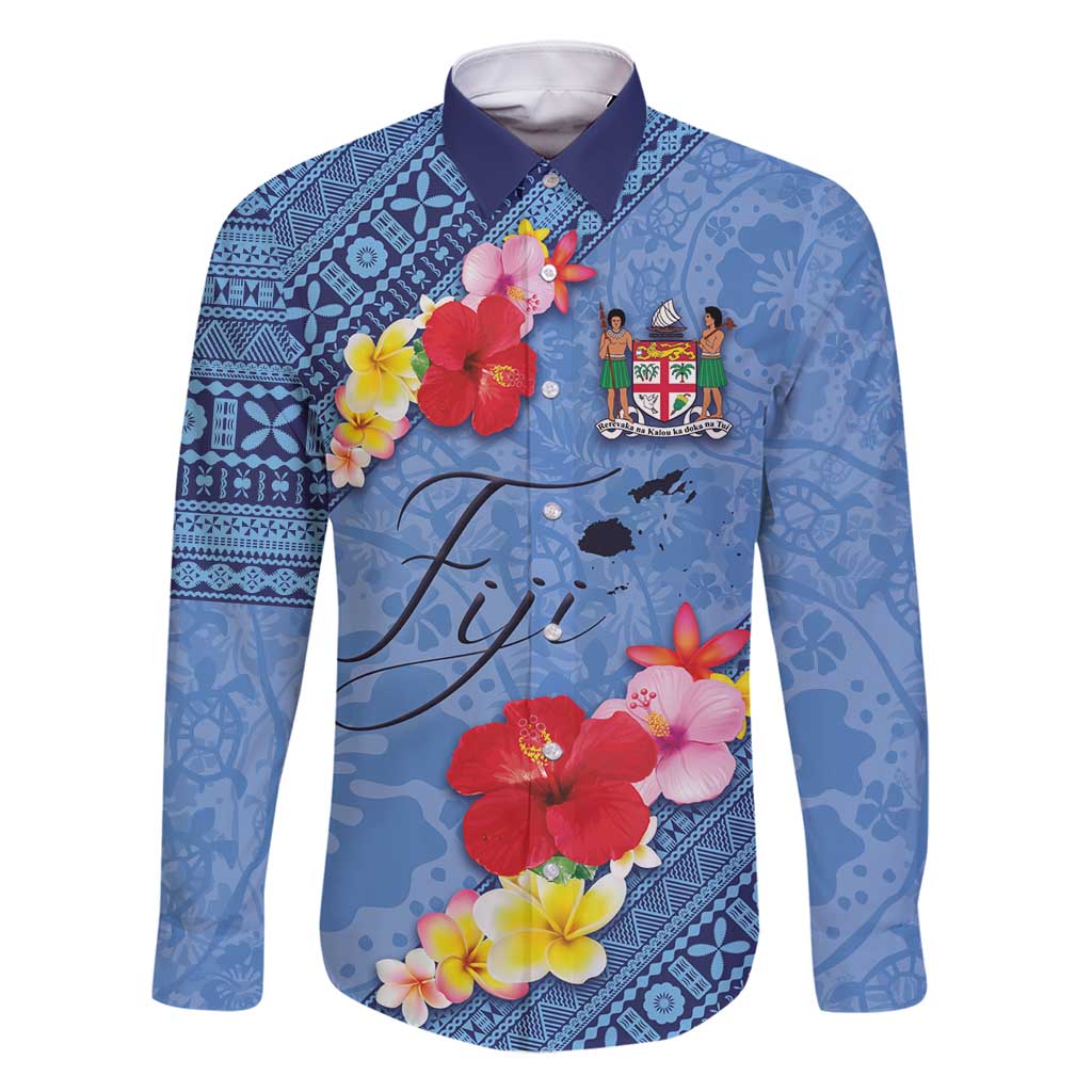 Bula Fiji Hibiscus and Plumeria Flowers Family Matching Summer Maxi Dress and Hawaiian Shirt Tapa Tattoo Polynesian Pattern