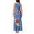 Bula Fiji Hibiscus and Plumeria Flowers Tank Maxi Dress Tapa Tattoo Polynesian Pattern