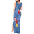 Bula Fiji Hibiscus and Plumeria Flowers Tank Maxi Dress Tapa Tattoo Polynesian Pattern