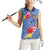 Bula Fiji Hibiscus and Plumeria Flowers Women Sleeveless Polo Shirt Tapa Tattoo Polynesian Pattern