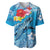 Hawaii Sea Turtle and Tropical Flowers Baseball Jersey Polynesian Tattoo Undersea Vibe