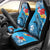 Hawaii Sea Turtle and Tropical Flowers Car Seat Cover Polynesian Tattoo Undersea Vibe