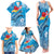 Hawaii Sea Turtle and Tropical Flowers Family Matching Tank Maxi Dress and Hawaiian Shirt Polynesian Tattoo Undersea Vibe