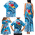 Hawaii Sea Turtle and Tropical Flowers Family Matching Tank Maxi Dress and Hawaiian Shirt Polynesian Tattoo Undersea Vibe