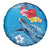 Hawaii Sea Turtle and Tropical Flowers Spare Tire Cover Polynesian Tattoo Undersea Vibe