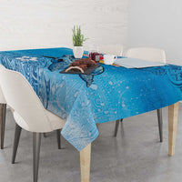 Hawaii Sea Turtle and Tropical Flowers Tablecloth Polynesian Tattoo Undersea Vibe LT03 - Polynesian Pride