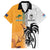 Custom Fiji and Australia Rugby Family Matching Summer Maxi Dress and Hawaiian Shirt Aboriginal and Fijian Masi Pattern