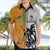 Custom Fiji and Australia Rugby Hawaiian Shirt Aboriginal and Fijian Masi Pattern