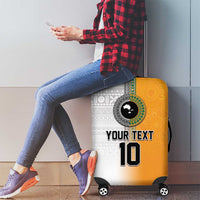 Custom Fiji and Australia Rugby Luggage Cover Aboriginal and Fijian Masi Pattern