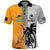 Custom Fiji and Australia Rugby Polo Shirt Aboriginal and Fijian Masi Pattern