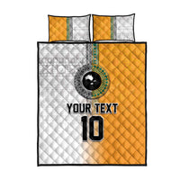 Custom Fiji and Australia Rugby Quilt Bed Set Aboriginal and Fijian Masi Pattern