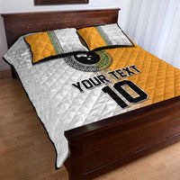 Custom Fiji and Australia Rugby Quilt Bed Set Aboriginal and Fijian Masi Pattern