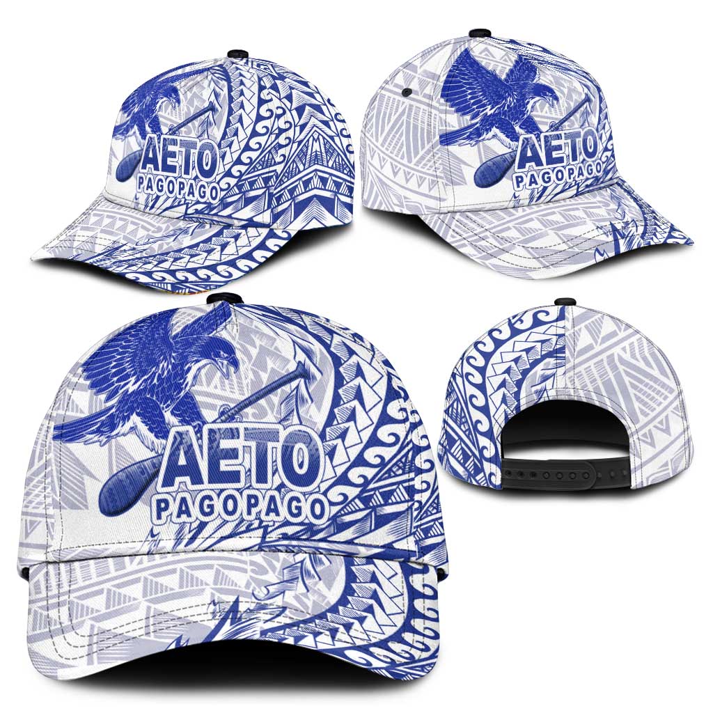 American Samoa Pago Pago Aeto Classic Cap Wingstyle Blue-White Color - Polynesian Pride