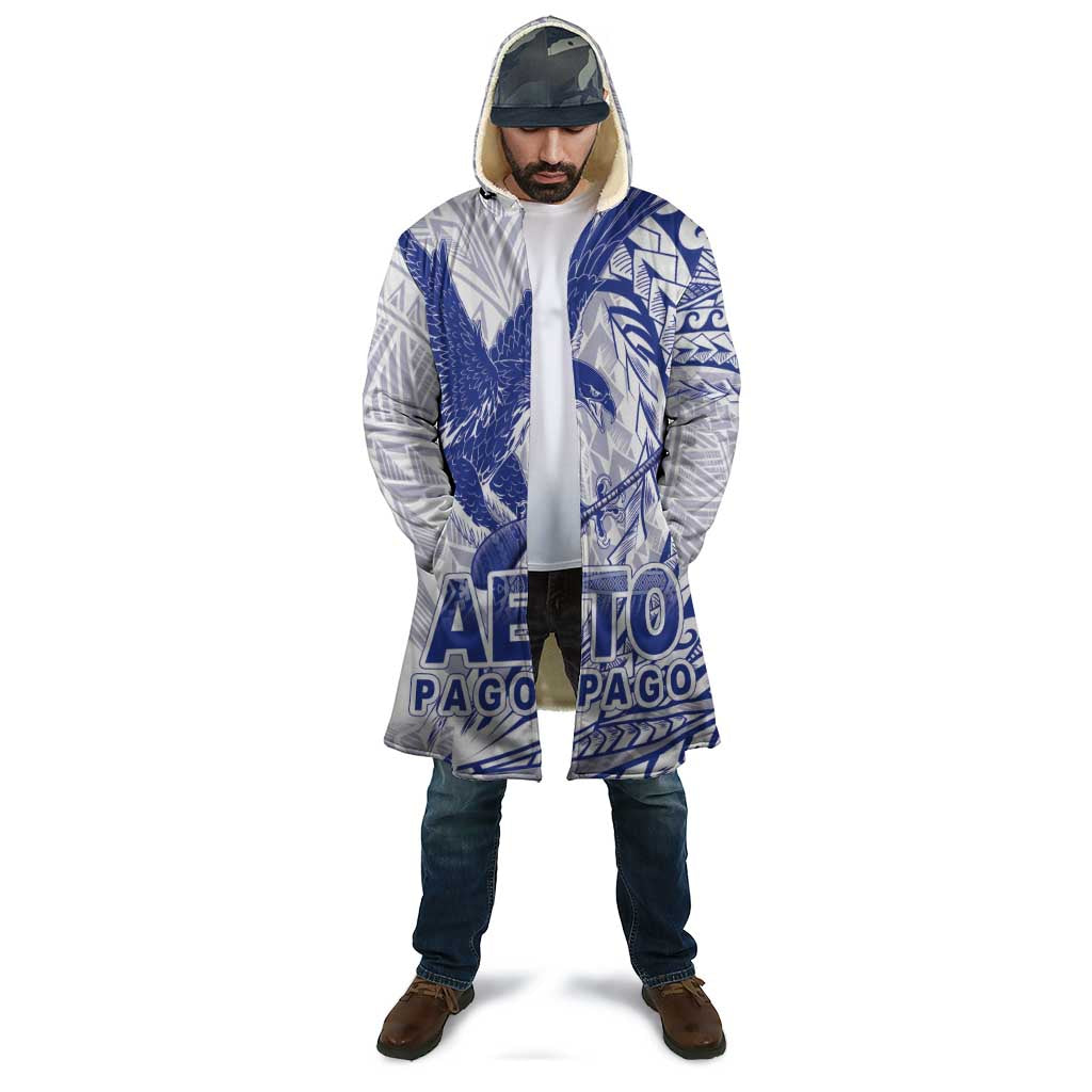 Samoa Pago Pago Aeto Cloak Wingstyle Blue-White Color - Polynesian Pride