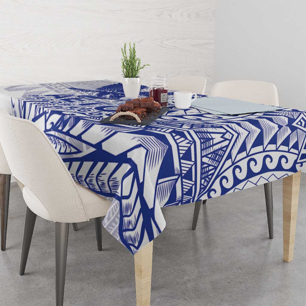 Samoa Pago Pago Aeto Tablecloth Wingstyle Blue-White Color - Polynesian Pride