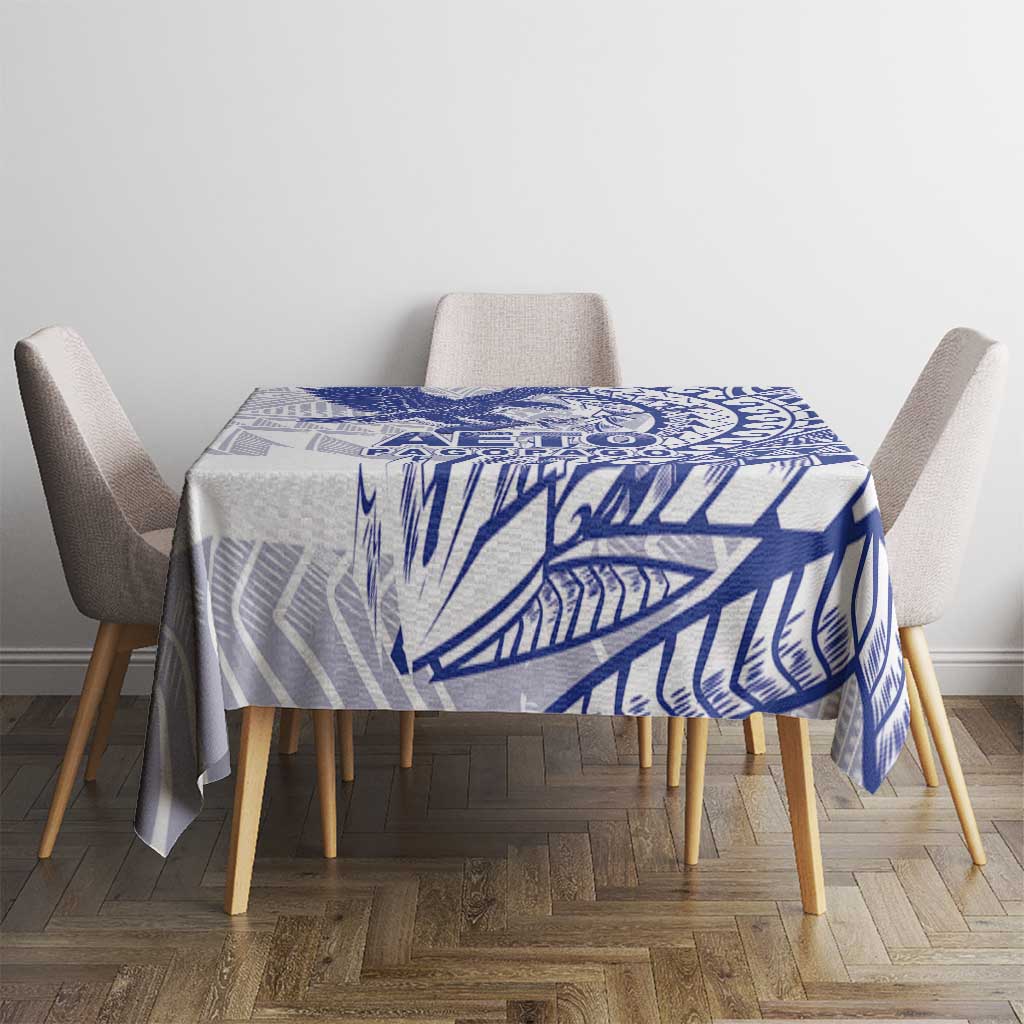 Samoa Pago Pago Aeto Tablecloth Wingstyle Blue-White Color - Polynesian Pride