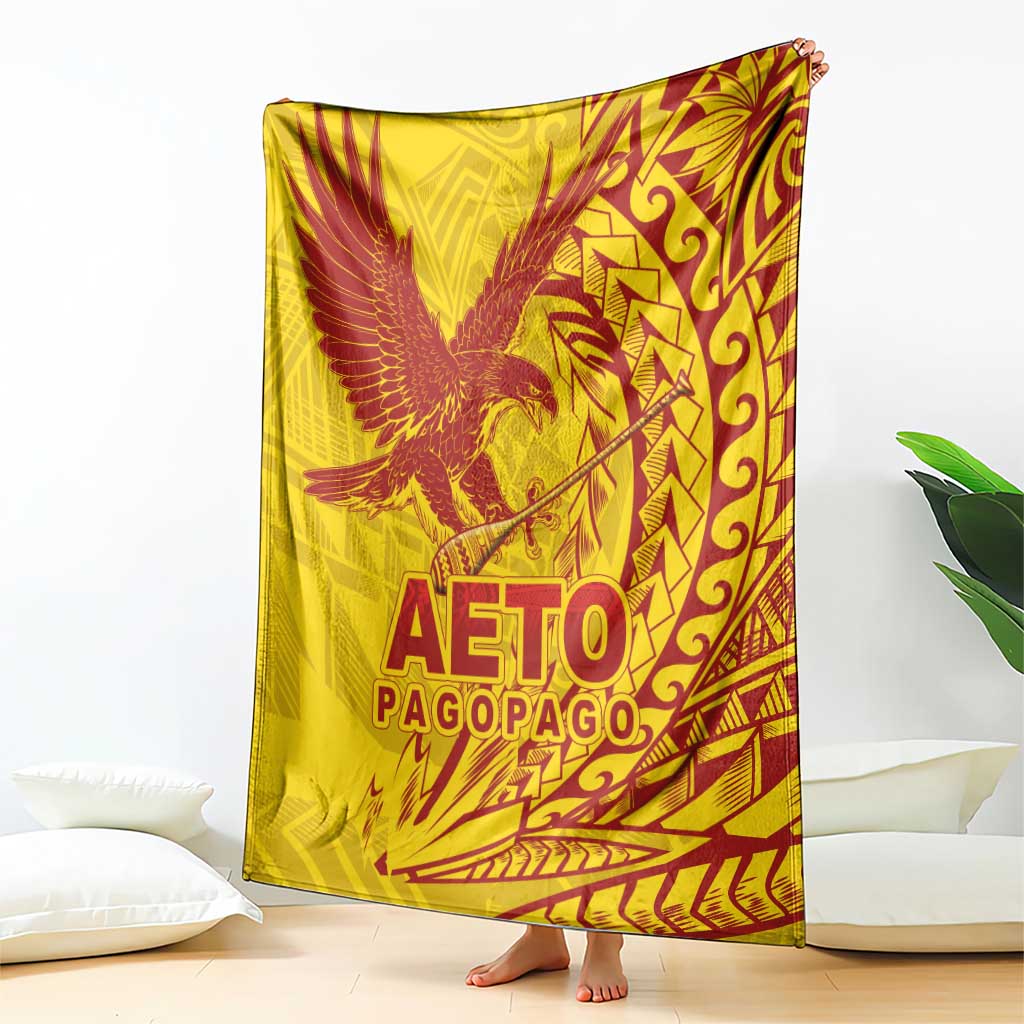 Samoa Pago Pago Aeto Blanket Wingstyle Red-Gold Color - Polynesian Pride