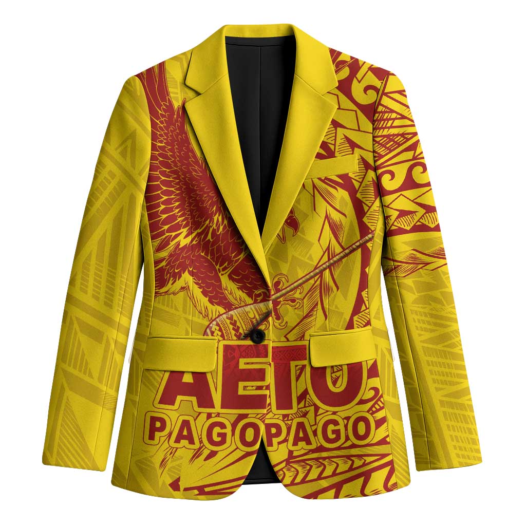 Samoa Pago Pago Aeto Blazer Wingstyle Red-Gold Color - Polynesian Pride