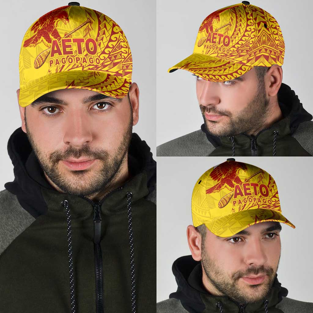 American Samoa Pago Pago Aeto Classic Cap Wingstyle Red-Gold Color - Polynesian Pride