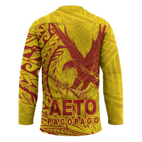Samoa Pago Pago Aeto Hockey Jersey Wingstyle Red-Gold Color - Polynesian Pride