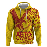 Samoa Pago Pago Aeto Hoodie Wingstyle Red-Gold Color - Polynesian Pride