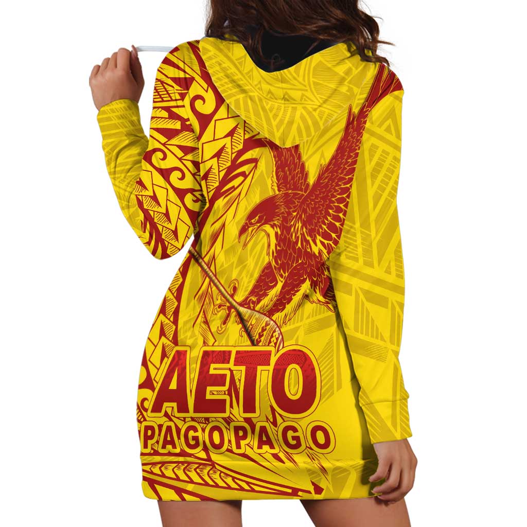 Samoa Pago Pago Aeto Hoodie Dress Wingstyle Red-Gold Color - Polynesian Pride
