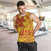 Samoa Pago Pago Aeto Men Tank Top Wingstyle Red-Gold Color - Polynesian Pride