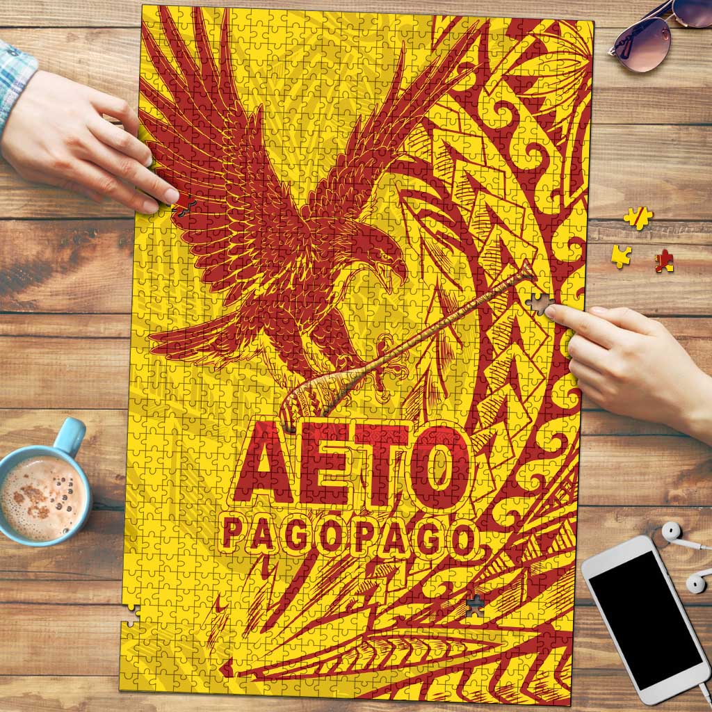 Samoa Pago Pago Aeto Puzzle Wingstyle Red-Gold Color LT03
