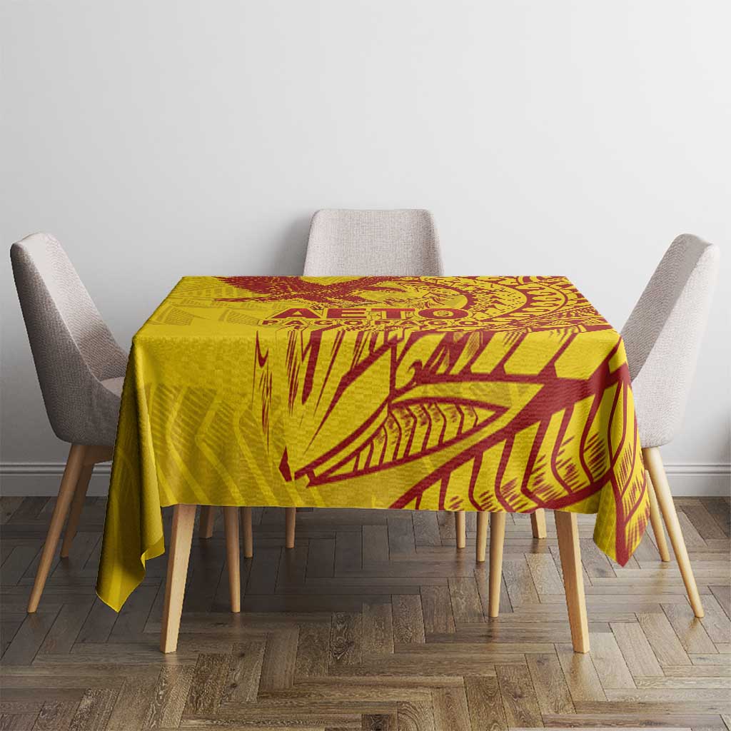 Samoa Pago Pago Aeto Tablecloth Wingstyle Red-Gold Color - Polynesian Pride