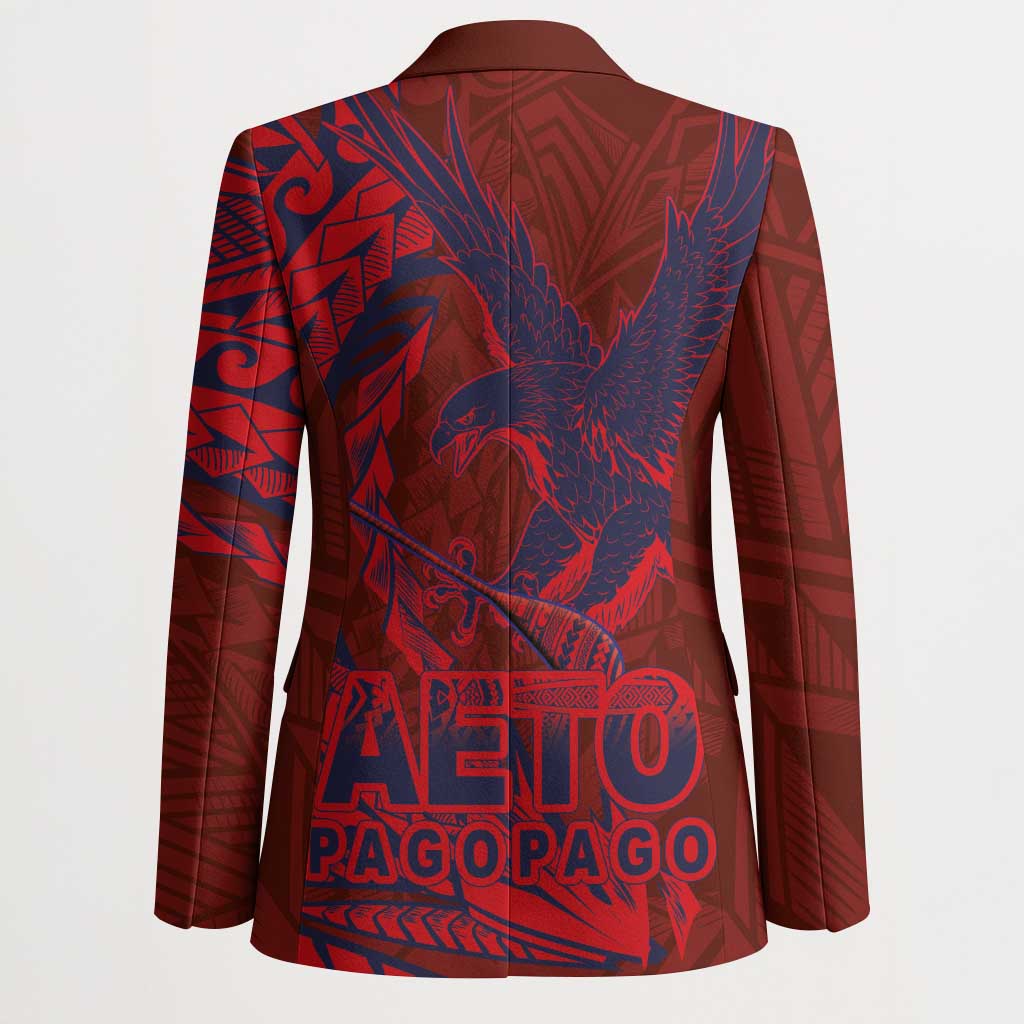 Samoa Pago Pago Aeto Blazer Wingstyle Red-Blue Color - Polynesian Pride