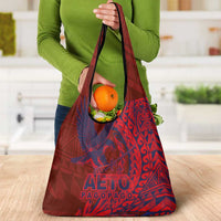 Samoa Pago Pago Aeto Grocery Bag Wingstyle Red-Blue Color - Polynesian Pride