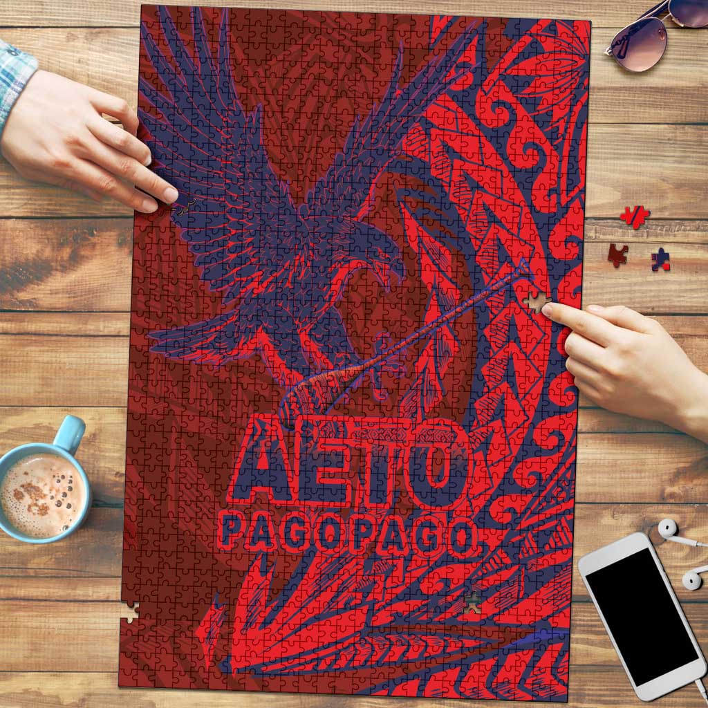 Samoa Pago Pago Aeto Puzzle Wingstyle Red-Blue Color LT03