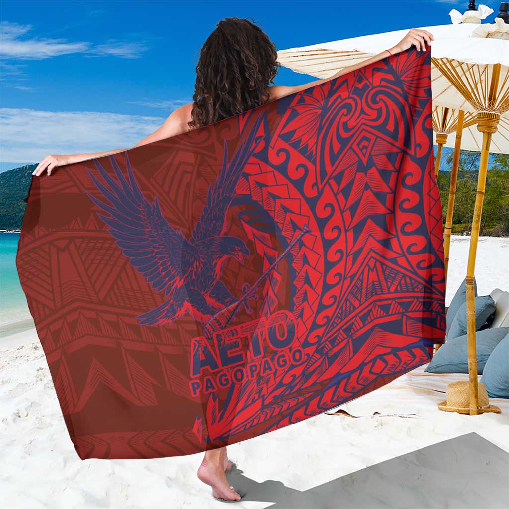 Samoa Pago Pago Aeto Sarong Wingstyle Red-Blue Color - Polynesian Pride