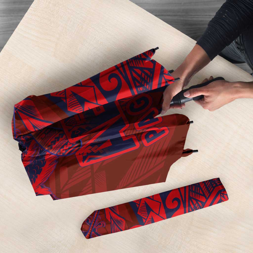 Samoa Pago Pago Aeto Umbrella Wingstyle Red-Blue Color - Polynesian Pride