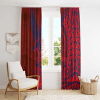 Samoa Pago Pago Aeto Window Curtain Wingstyle Red-Blue Color - Polynesian Pride