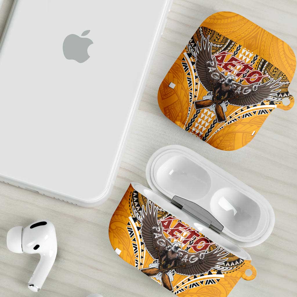 Samoa Pago Pago Aeto AirPods Case Bald Eagle with Polynesian Art Tattoos - Polynesian Pride