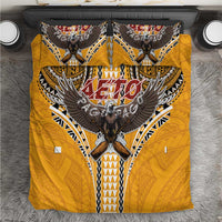 Samoa Pago Pago Aeto Bedding Set Bald Eagle with Polynesian Art Tattoos - Polynesian Pride