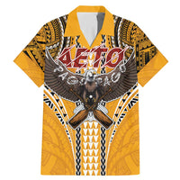 Samoa Pago Pago Aeto Family Matching Mermaid Dress and Hawaiian Shirt Bald Eagle with Polynesian Art Tattoos - Polynesian Pride