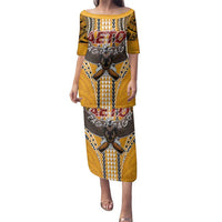 Samoa Pago Pago Aeto Family Matching Puletasi and Hawaiian Shirt Bald Eagle with Polynesian Art Tattoos - Polynesian Pride