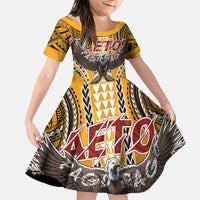 Samoa Pago Pago Aeto Family Matching Summer Maxi Dress and Hawaiian Shirt Bald Eagle with Polynesian Art Tattoos - Polynesian Pride