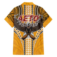 Samoa Pago Pago Aeto Hawaiian Shirt Bald Eagle with Polynesian Art Tattoos - Polynesian Pride